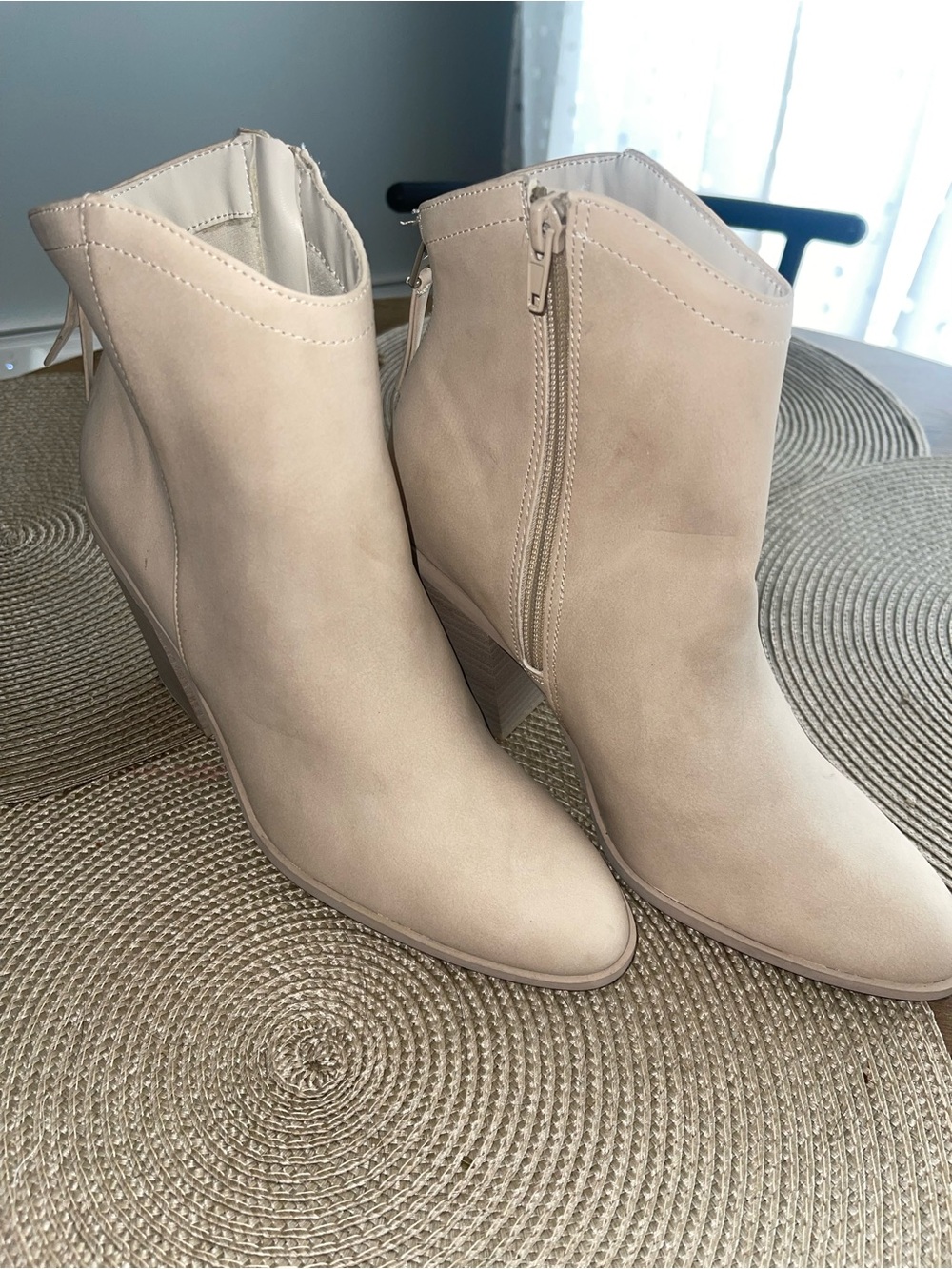 Call It Spring Womens Ankle Boots - Beige Suede